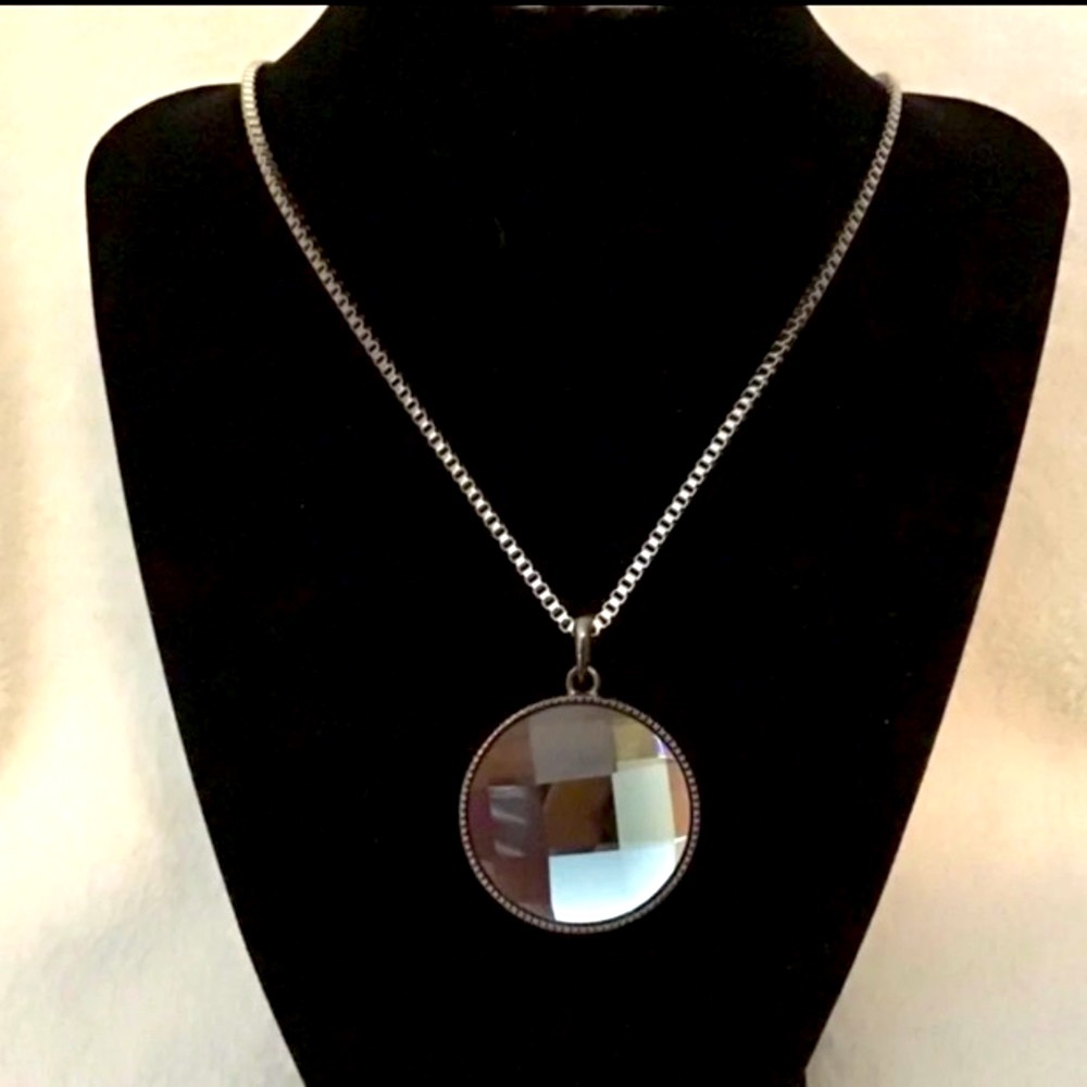 Beautiful Glass Prism Pendant Necklace